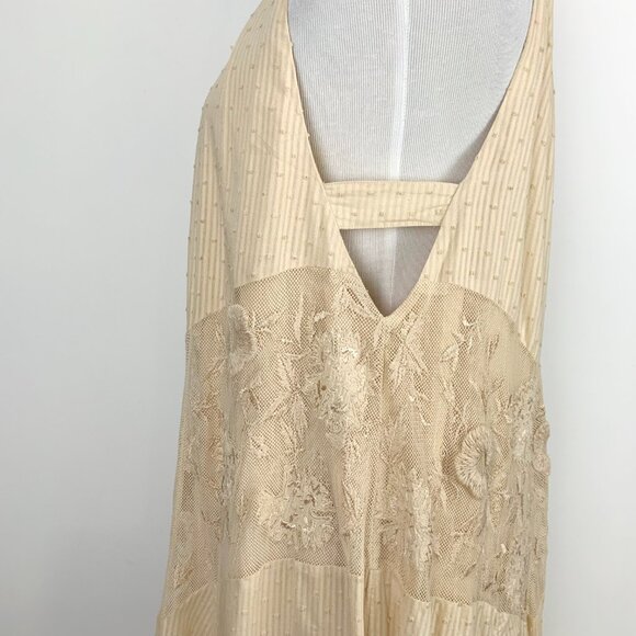 Free People Jar of Hearts BOHO Summer Halter Midi Dress Medium - Picture 11 of 16